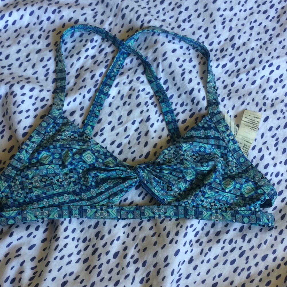 Blue Abercrombie and Fitch medium bikini top